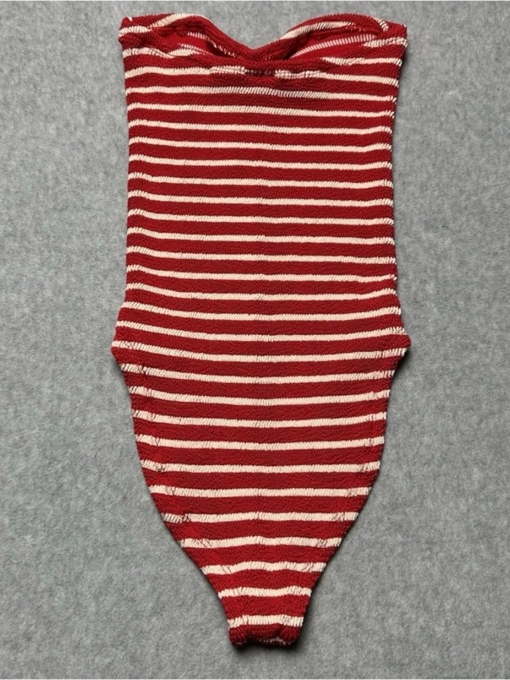 Striped Red and white One-Piece Swimsuit